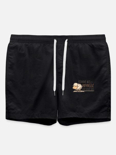 Schaf Schafe, Bauern Hirten Bauern Geschenk - Badeshorts - Schwarz