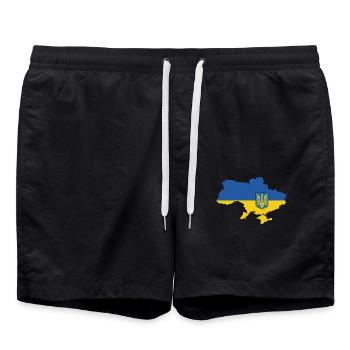 Ukraine - Short de bain - noir - Devant - AI Model Male 185 light (185cm)