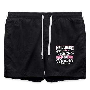 Meilleure Maman Du Monde - Short de bain - noir - Devant - AI Model Male 185 light (185cm)