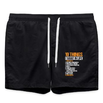 pompier pompier pompier pompier volontaire - Short de bain - noir - Devant - AI Model Male 185 light (185cm)