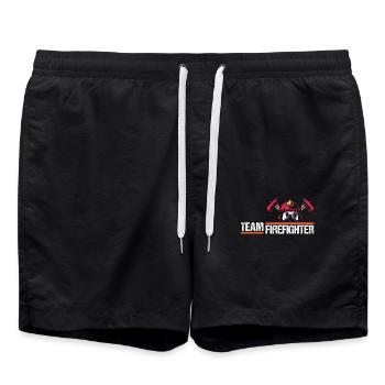 pompier pompier pompier pompier volontaire - Short de bain - noir - Devant - AI Model Male 185 light (185cm)