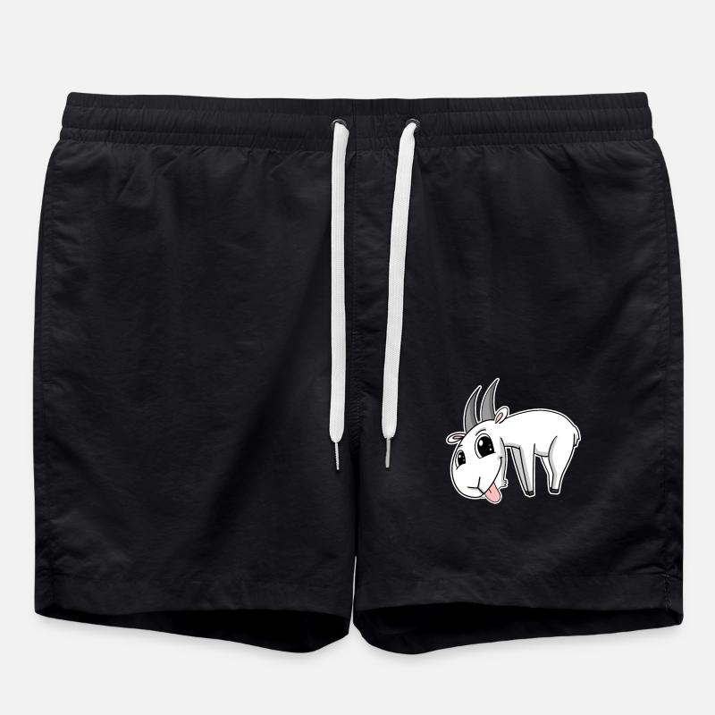 Goat Goat Buck - Swim Trunks - black