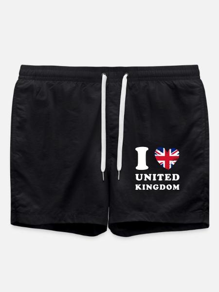 England I love United Kingdom - Badeshorts - Schwarz