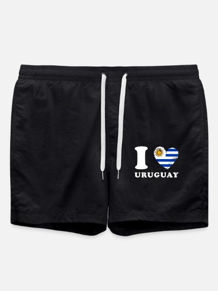 Uruguay I love Uruguay - Swim Trunks - black