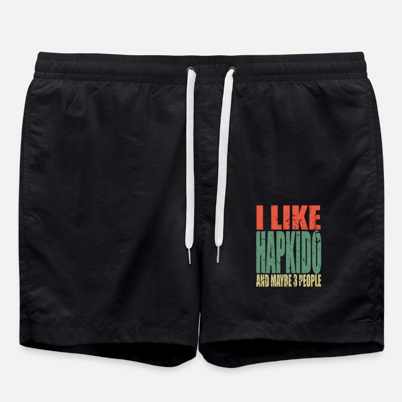 Hapkido saying funny - Swim Trunks - black