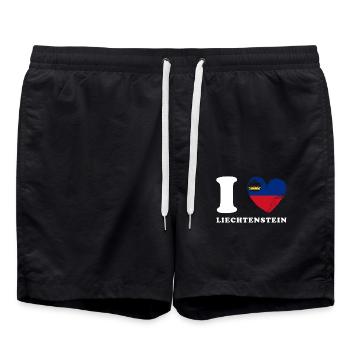 J’adore le Liechtenstein - Short de bain - noir - Devant - AI Model Male 185 light (185cm)