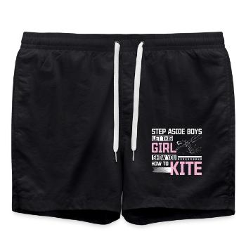 kitesurf cette fille vous montrer comment faire du kite - Short de bain - noir - Devant - AI Model Male 185 light (185cm)
