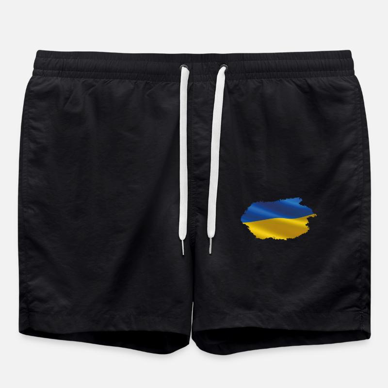 Ukraine Flagge - Badeshorts - Schwarz