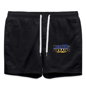 Ukraine We are all Ukraine - Badeshorts - Schwarz - Vorne - AI Model Male 185 light (185cm)