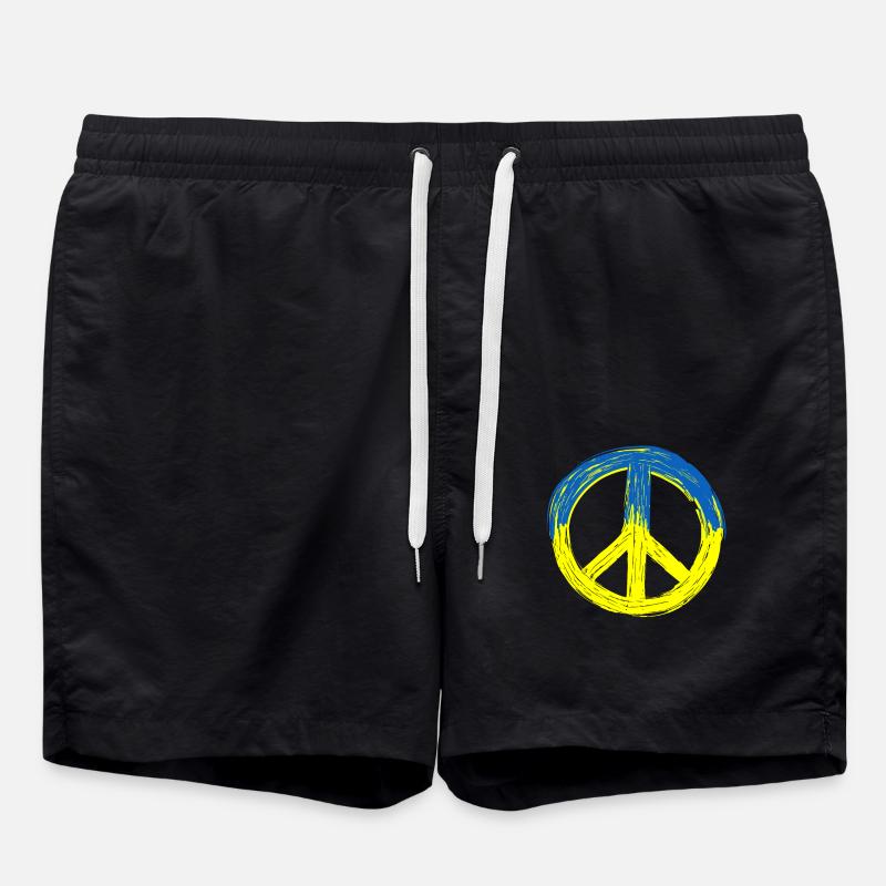 Peace for Ukraine - Swim Trunks - black