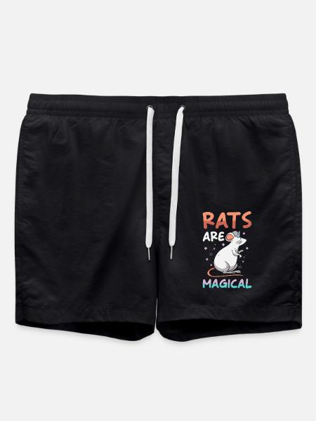 Ratte Einhorn Ratte - Badeshorts - Schwarz