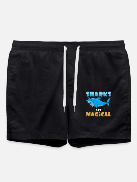 Hai Einhorn Hai - Badeshorts - Schwarz