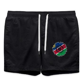 Namibie Drapeau Tournesol - Short de bain - noir - Devant - AI Model Male 185 light (185cm)