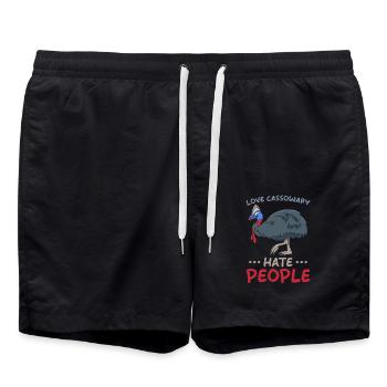 Casoar - Short de bain - noir - Devant - AI Model Male 185 light (185cm)