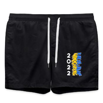 Ukraine - Swim Trunks - black - Front - AI Model Male 185 light (185cm)