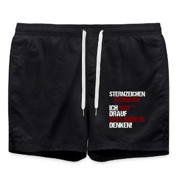 Sternzeichen Steinbock - Badeshorts - Schwarz - Vorne - AI Model Male 185 light (185cm)