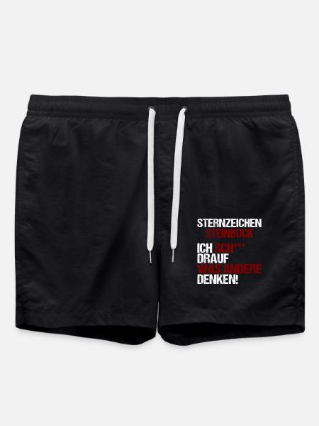 Sternzeichen Steinbock - Badeshorts - Schwarz