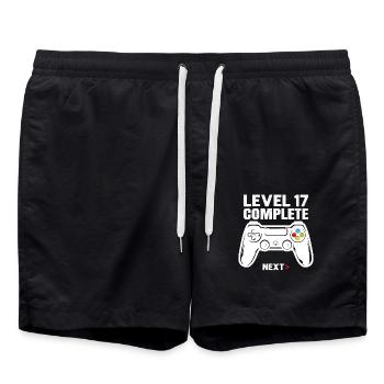 Level 17 Full - Swim Trunks - black - Front - AI Model Male 185 light (185cm)