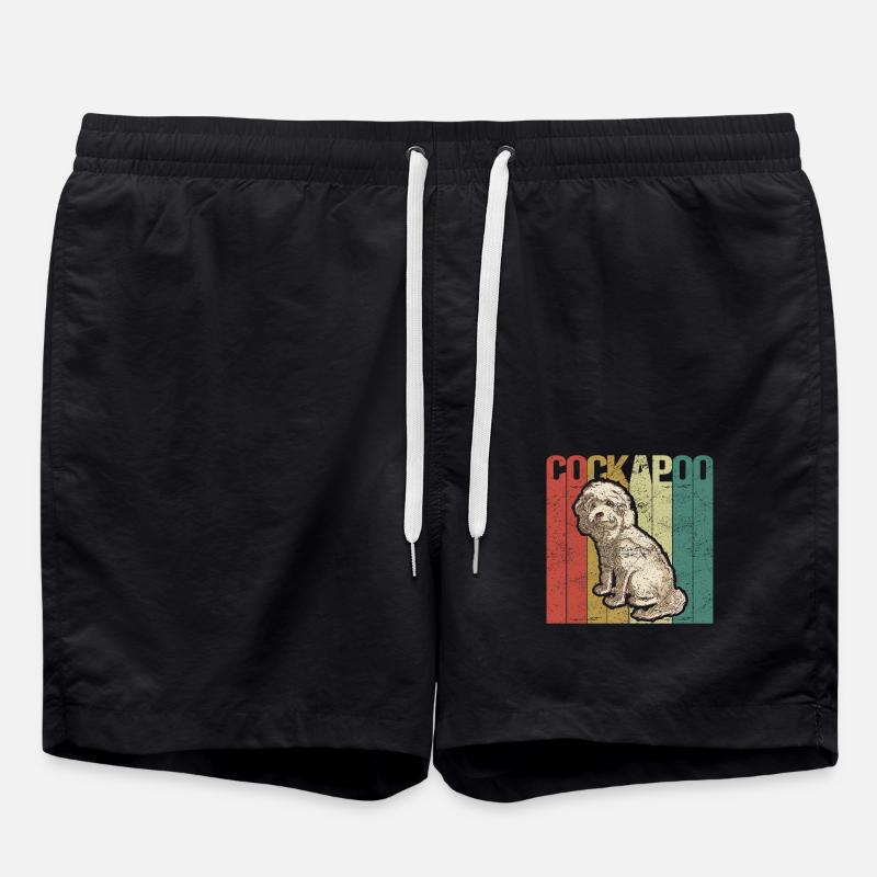 Cockapoo Hunde | Cockerpoo Spoodle Geschenk - Badeshorts - Schwarz