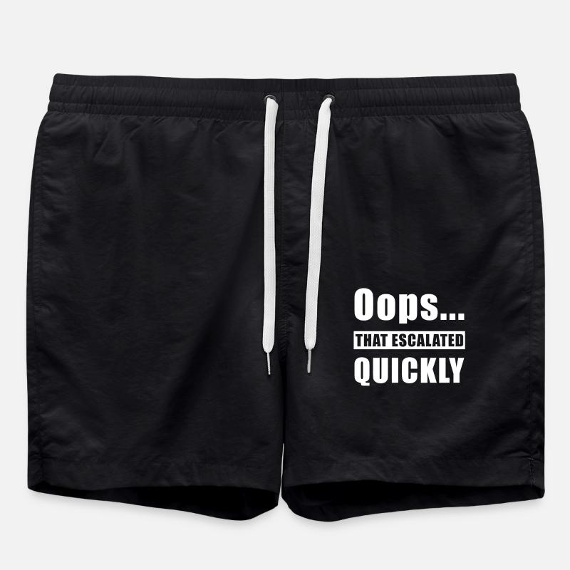Eskaliert - Badeshorts - Schwarz