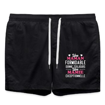 Maman Formidable Donne Mamie Exceptionnelle - Short de bain - noir - Devant - AI Model Male 185 light (185cm)