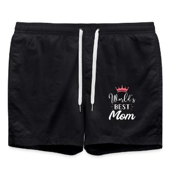 Meilleure maman du monde - Short de bain - noir - Devant - AI Model Male 185 light (185cm)