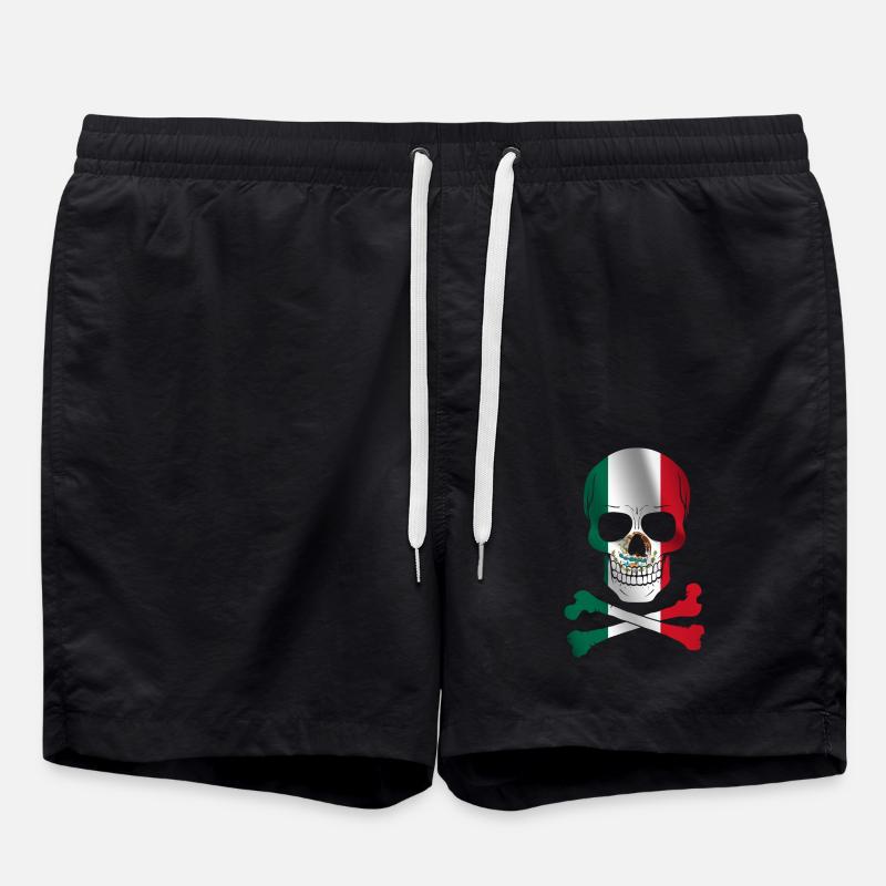Mexico Flag - Swim Trunks - black