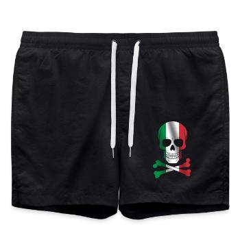 Italy Flag - Swim Trunks - black - Front - AI Model Male 185 light (185cm)