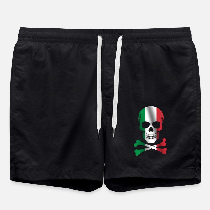 Italy Flag - Swim Trunks - black
