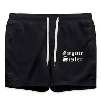 Gangster Sister - Badeshorts - Schwarz - Vorne - AI Model Male 185 light (185cm)