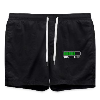 70e anniversaire 70% De vie 70 ans de vie Poutre de chargement - Short de bain - noir - Devant - AI Model Male 185 light (185cm)