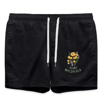 Flowers Plant Whisperer - Swim Trunks - black - Front - AI Model Male 185 light (185cm)