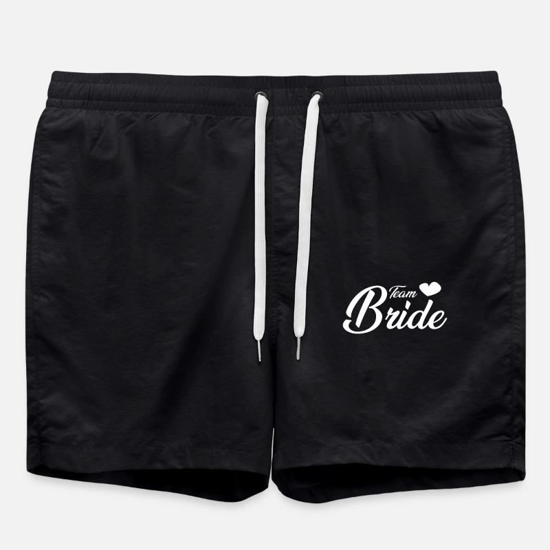 Team Bride - Badeshorts - Schwarz