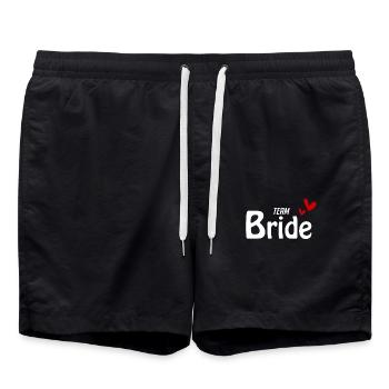 Team Bride - Badeshorts - Schwarz - Vorne - AI Model Male 185 light (185cm)