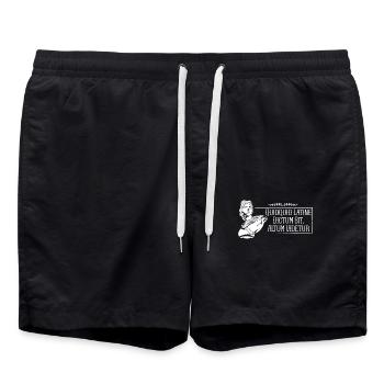 Latin - Quidquid Latine Dictum Sit Altum Videtur - Short de bain - noir - Devant - AI Model Male 185 light (185cm)