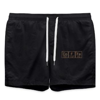 Tableau périodique café - Short de bain - noir - Devant - AI Model Male 185 light (185cm)