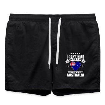 Australie Je n’ai pas besoin de thérapie - Short de bain - noir - Devant - AI Model Male 185 light (185cm)