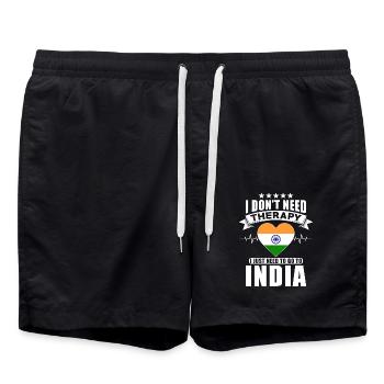 Inde Je n’ai pas besoin de thérapie - Short de bain - noir - Devant - AI Model Male 185 light (185cm)