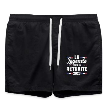 La Légende Prend Sa Retraite 2023 Cadeau - Short de bain - noir - Devant - AI Model Male 185 light (185cm)