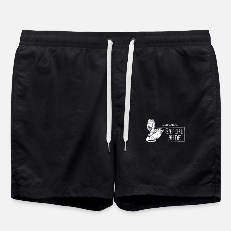 Dicton latin - Sapere Aude - Short de bain - noir