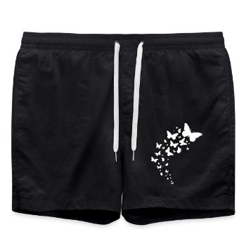 Cute Butterflies Graphic Butterfly Lovers Nature - Swim Trunks - black - Front - AI Model Male 185 light (185cm)