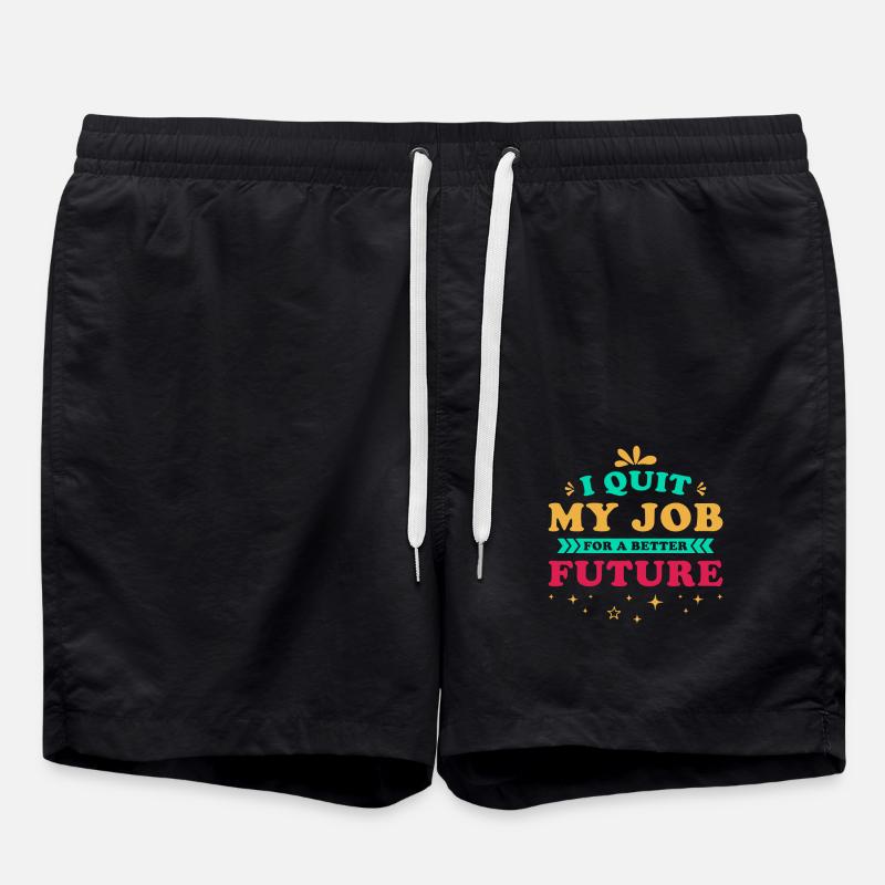 Licenciement Disant Motivation Avenir - Short de bain - noir