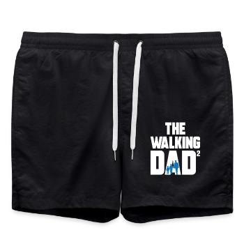 The Walking Dad 2 Saunter Papa Fils Fête des Pères - Short de bain - noir - Devant - AI Model Male 185 light (185cm)