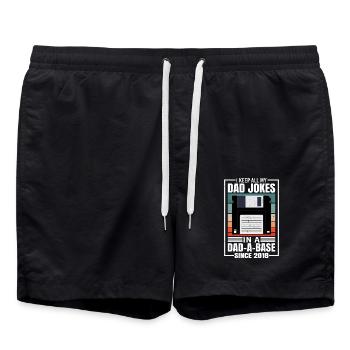 Dad Witze In Einer Dad-a-base Seit 2018 Vatertag - Badeshorts - Schwarz - Vorne - AI Model Male 185 light (185cm)