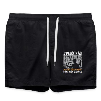 Je Peux Pas J'ai Des Trucs À Faire Dans Mon Garage - Short de bain - noir - Devant - AI Model Male 185 light (185cm)