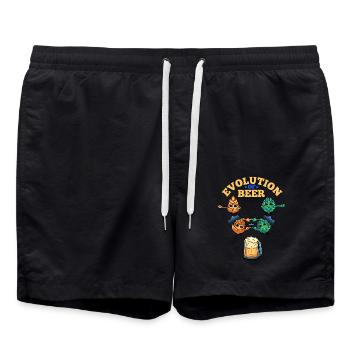 Evolution of Beer Funny Craft Beer Hops - Swim Trunks - black - Front - AI Model Male 185 light (185cm)