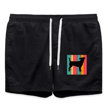 Jack Russel dog lover Retro vintage Gift idea - Badeshorts - Schwarz - Vorne - AI Model Male 185 light (185cm)