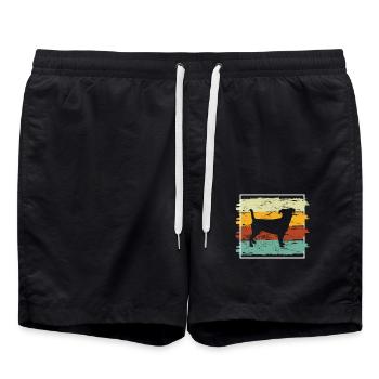 Jack Russel dog lover Retro vintage Gift idea - Badeshorts - Schwarz - Vorne - AI Model Male 185 light (185cm)