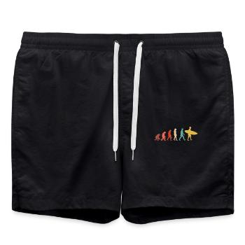 Evolution des Surfens - Badeshorts - Schwarz - Vorne - AI Model Male 185 light (185cm)