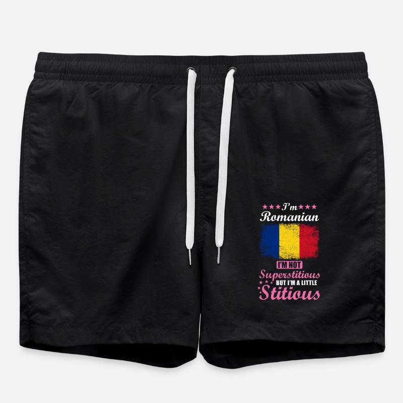 Cadeau roumain drôle disant Roumanie - Short de bain - noir